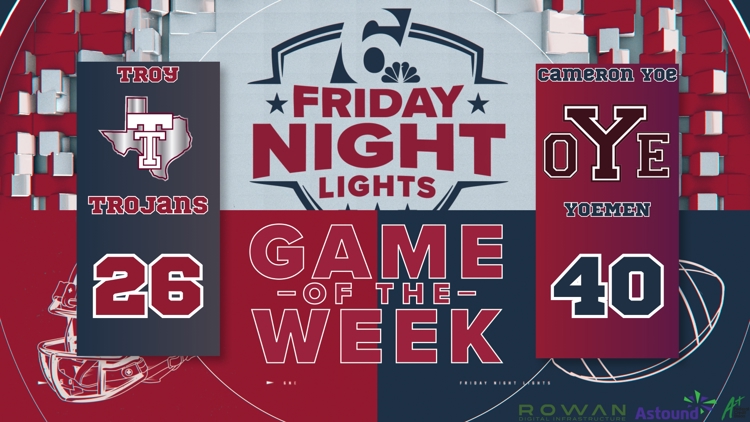 Friday Night Lights Game of the Week | Troy vs. Cameron Yoe — KCEN (Central Texas), Denver Sports news